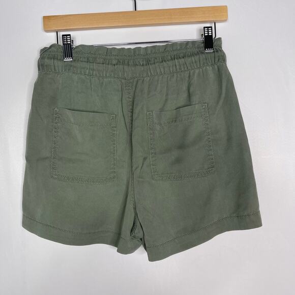 New LOFT XSmall XS Olive Green Emory Shorts Lyocell Drawstring Waist Pockets - Picture 2 of 8